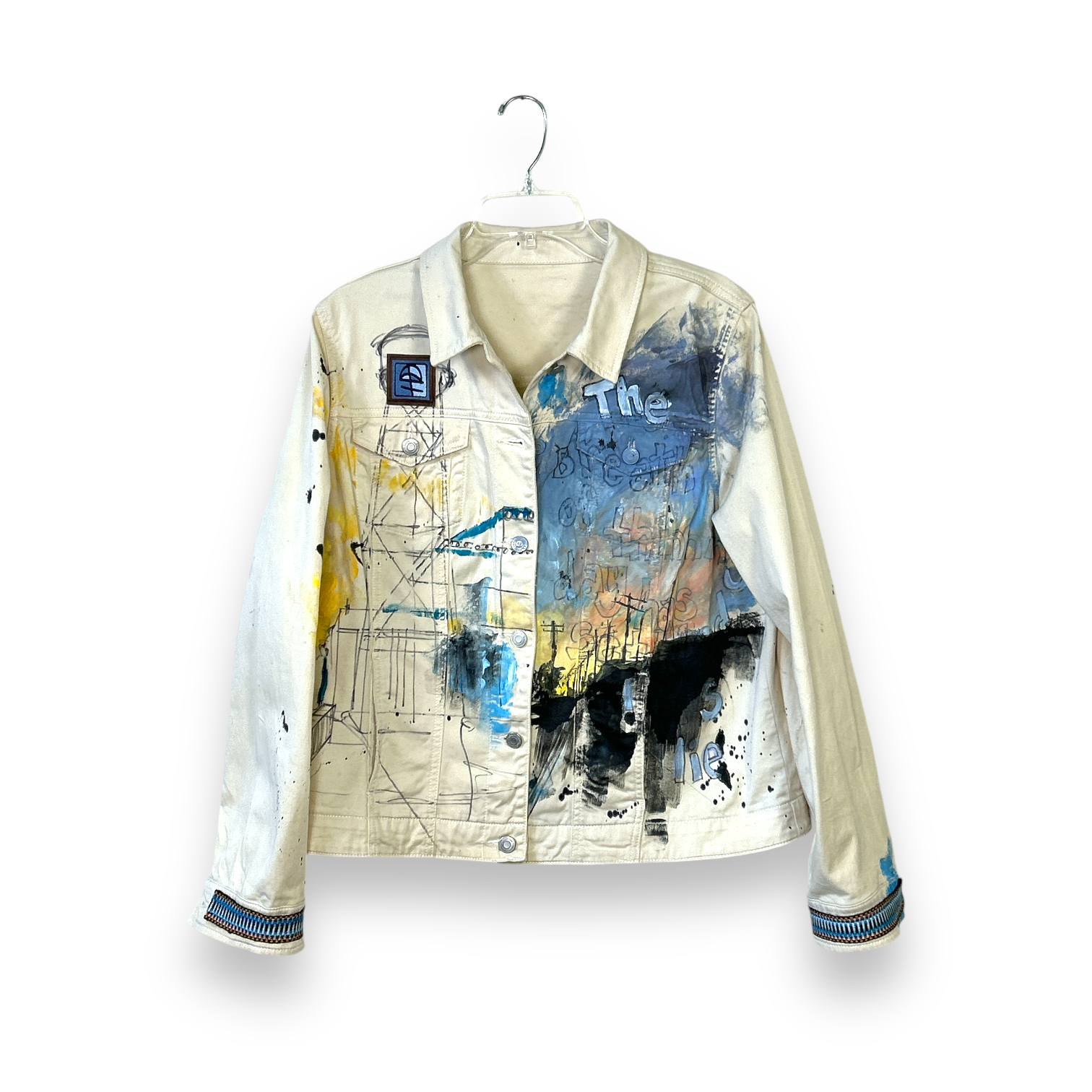 -Light & Structure Hand Painted Jacket-WOOLTRIBE