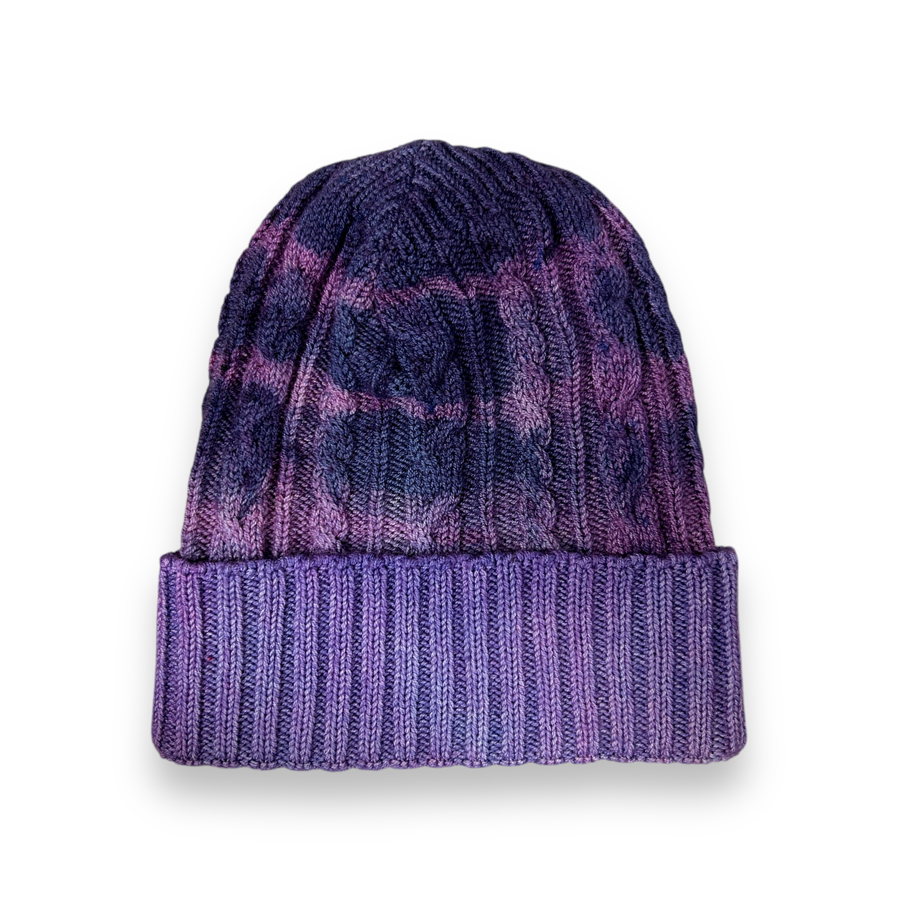 Hats-Purple People Eater WoolTribe Original Cable Beanie-WOOLTRIBE