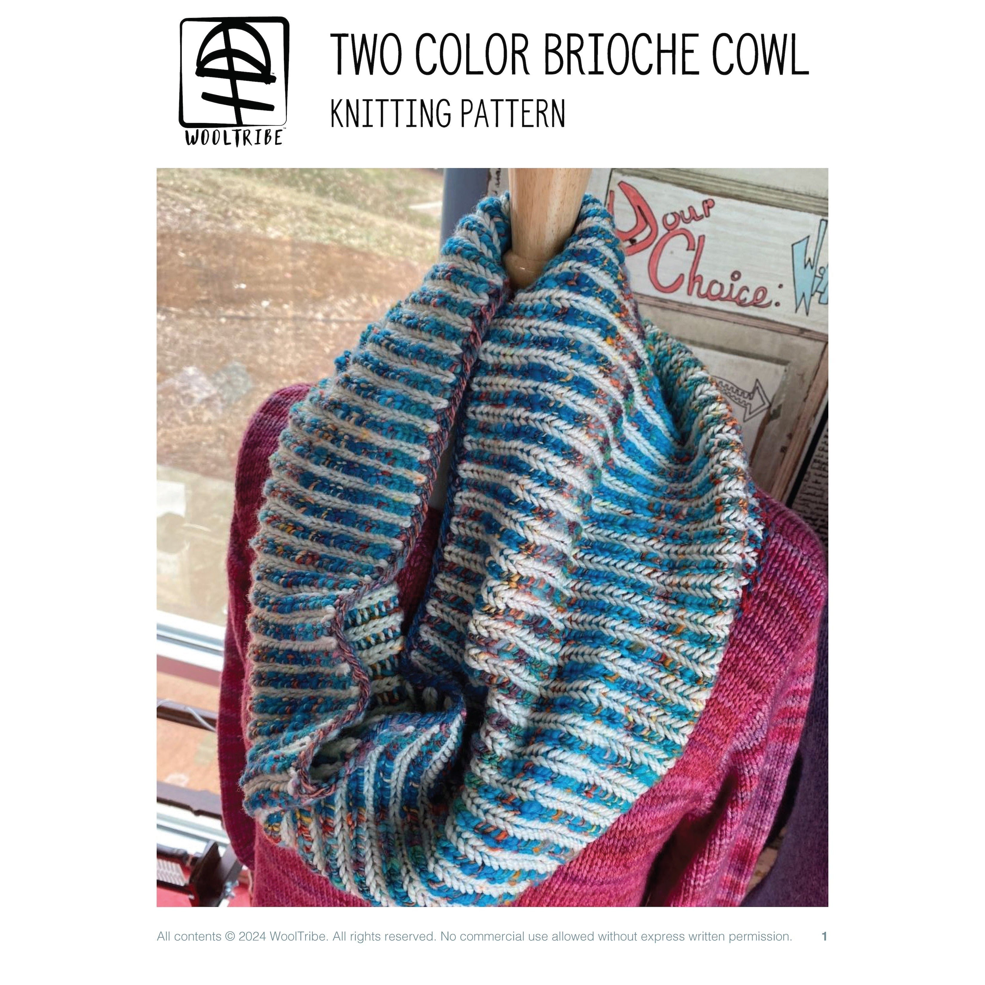 Patterns-Basic Brioche Cowl Knitting Pattern-WOOLTRIBE