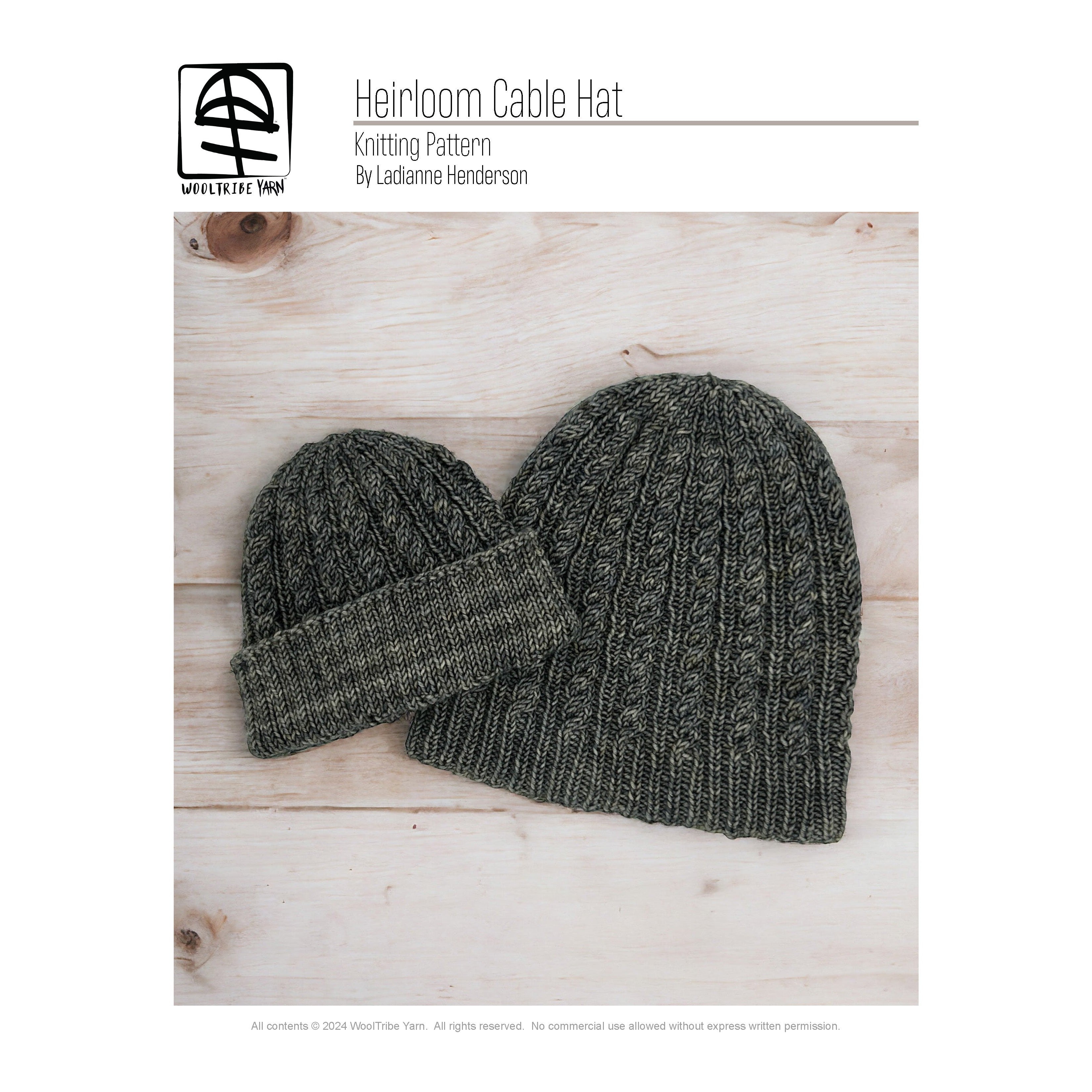 Patterns-Heirloom Cable Hat Knitting Pattern-WOOLTRIBE