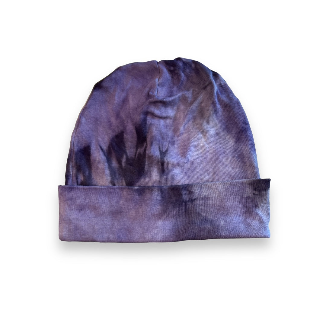 -Naturally Dyed Organic Cotton Beanie in Logwood-WOOLTRIBE