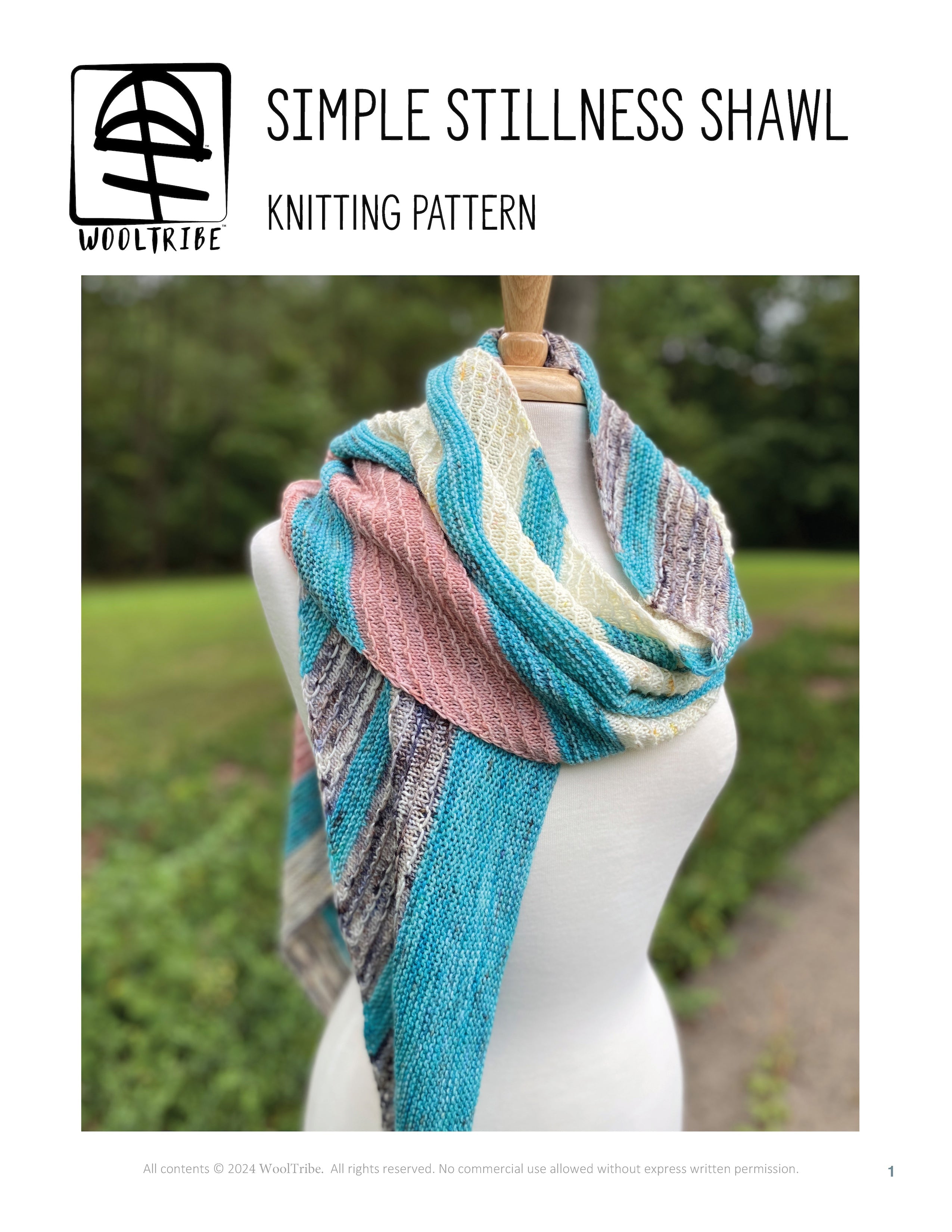 Patterns-Simple Stillness Shawl Knitting Pattern-WOOLTRIBE